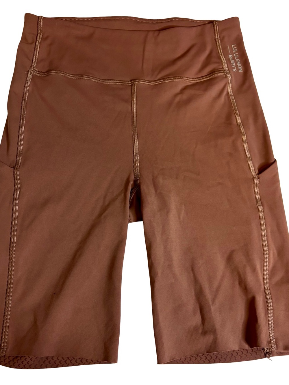 Lululemon X  Barry’s  High Rise Bike red dust color Shorts with Side Pockets